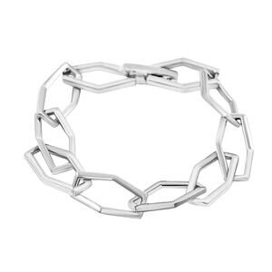 Calvin Klein Stainless Steel Abstract Link Bracelet 7" Modern Geometric
